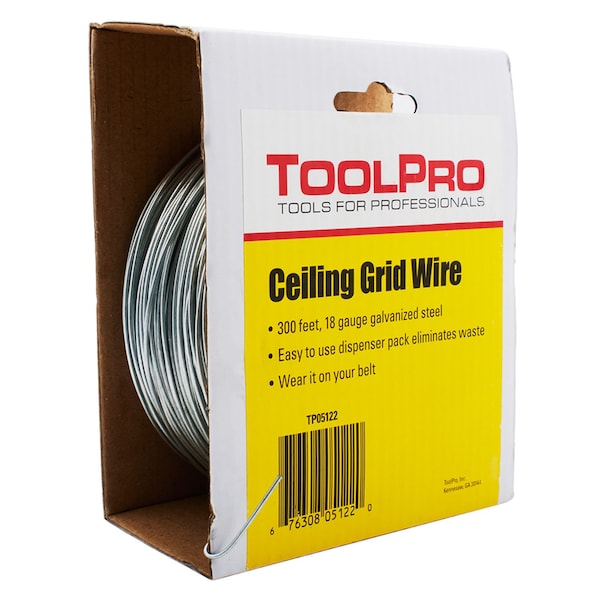 Toolpro 18 Gauge 300 ft Roll Suspended Ceiling Hanger Wire with Carton